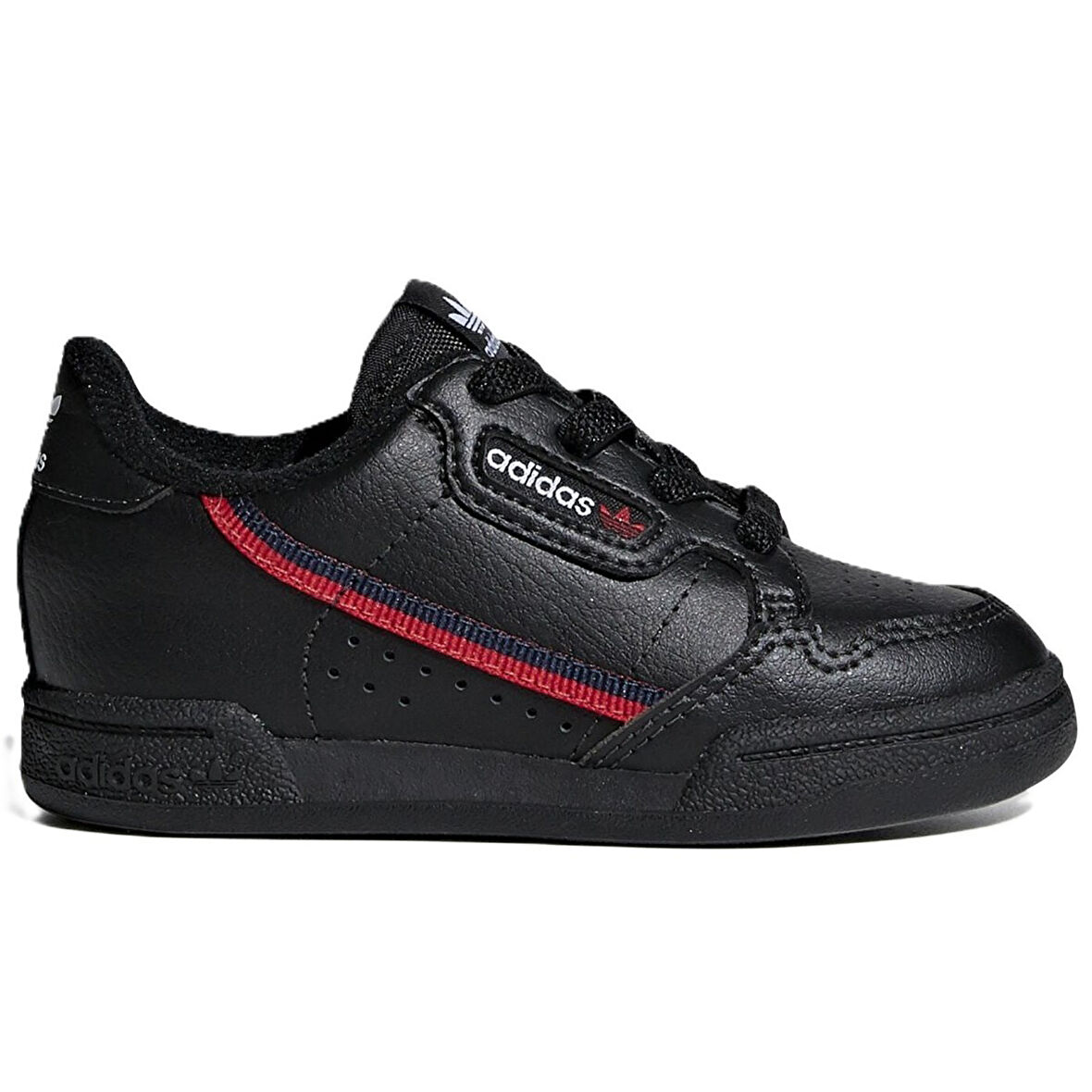 Adidas Continental 80 EL I Leather Kids Sneaker Hakiki Deri Lastik Bağcıklı Çocuk Günlük Spor Ayakkabı Siyah