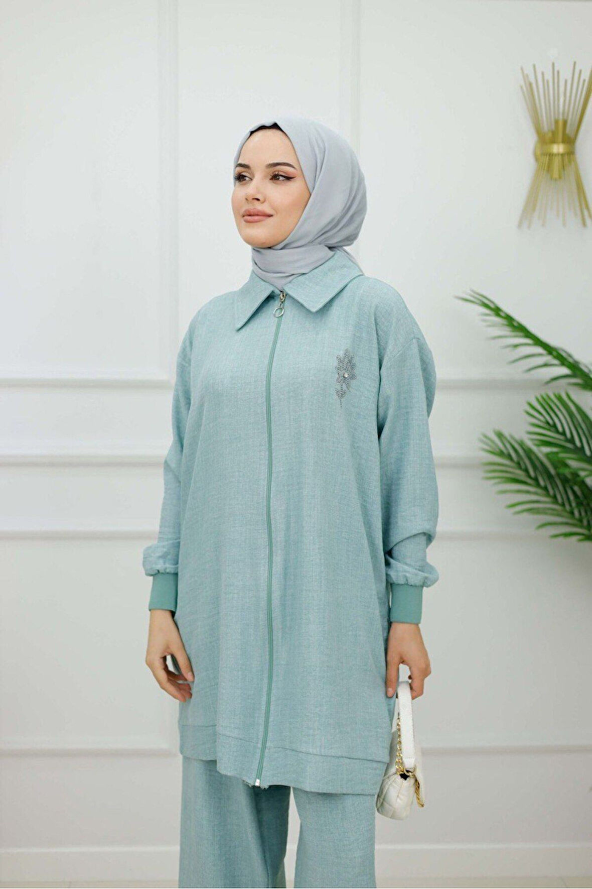 Kadın Tesettür Takım 2'Li Pantolon & Tunik Takımı