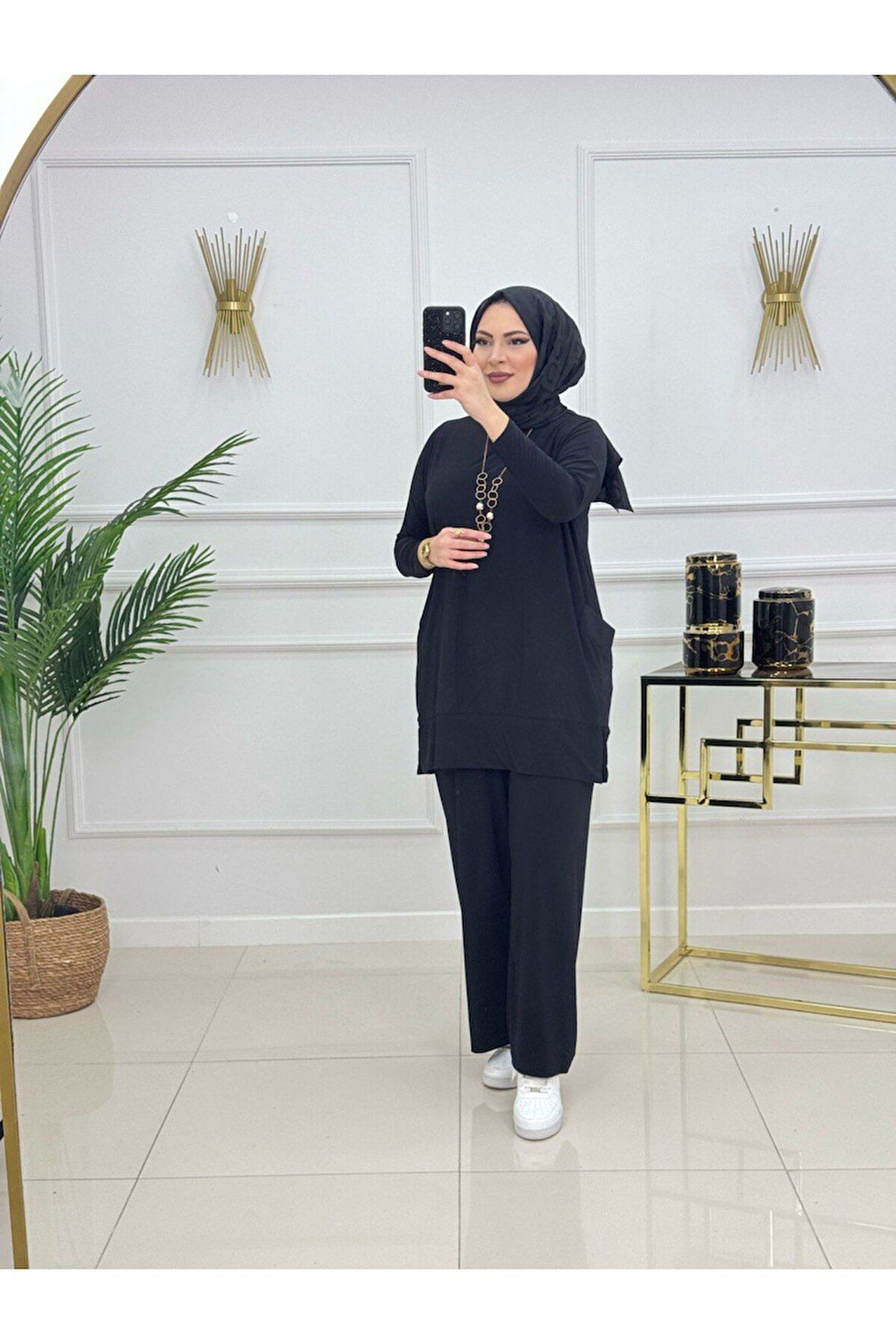 Kadın Tesettür Takım 2'Li Tunik Pantolon Takımı