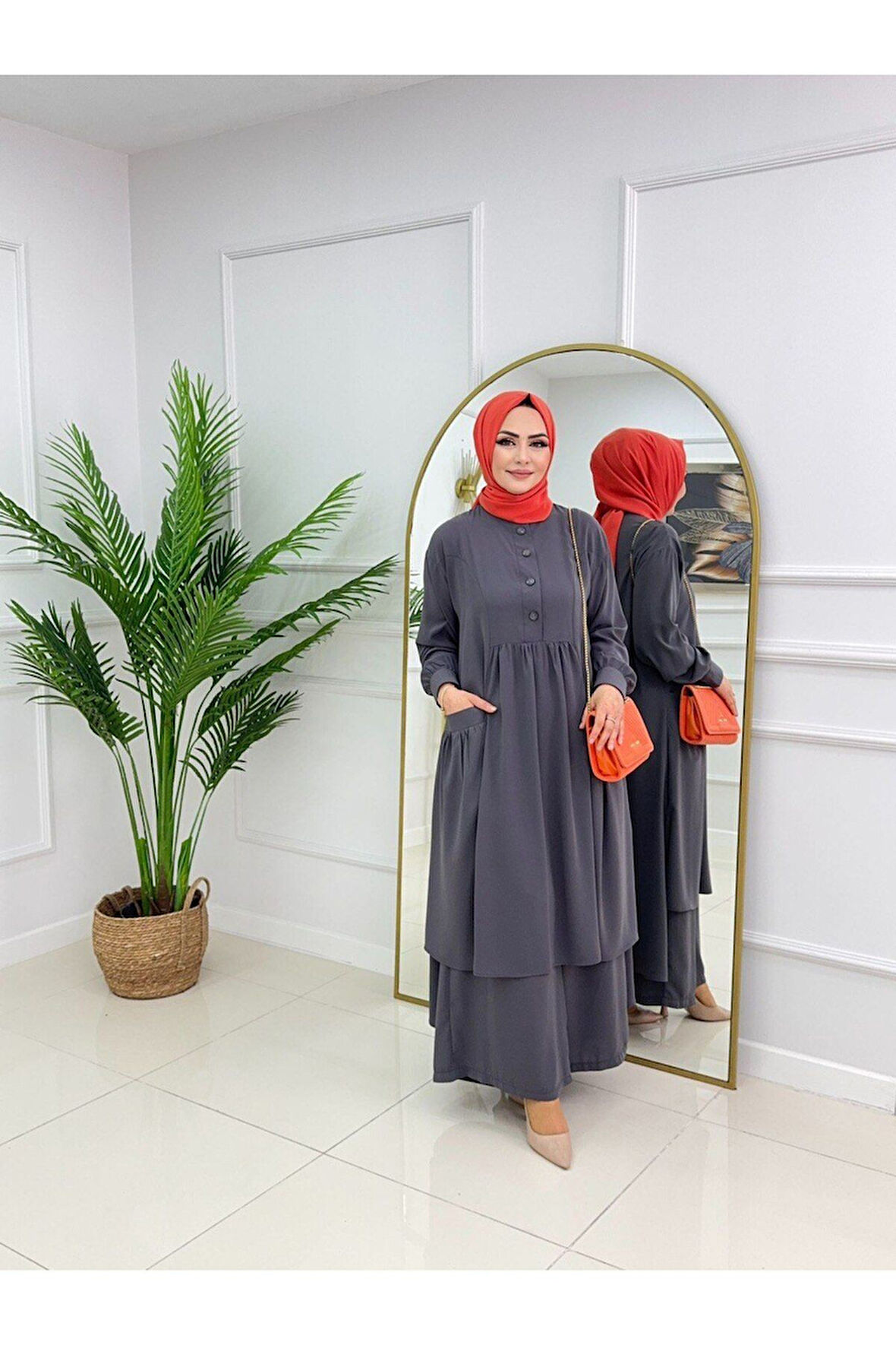 Kadın Tesettür Takım 2'Li Tunik & Pantolon Takımı