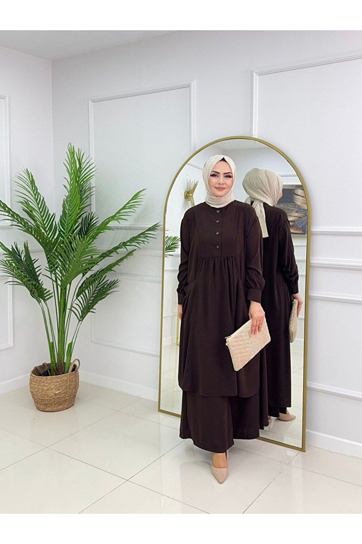 Kadın Tesettür Takım 2'Li Tunik & Pantolon Takımı