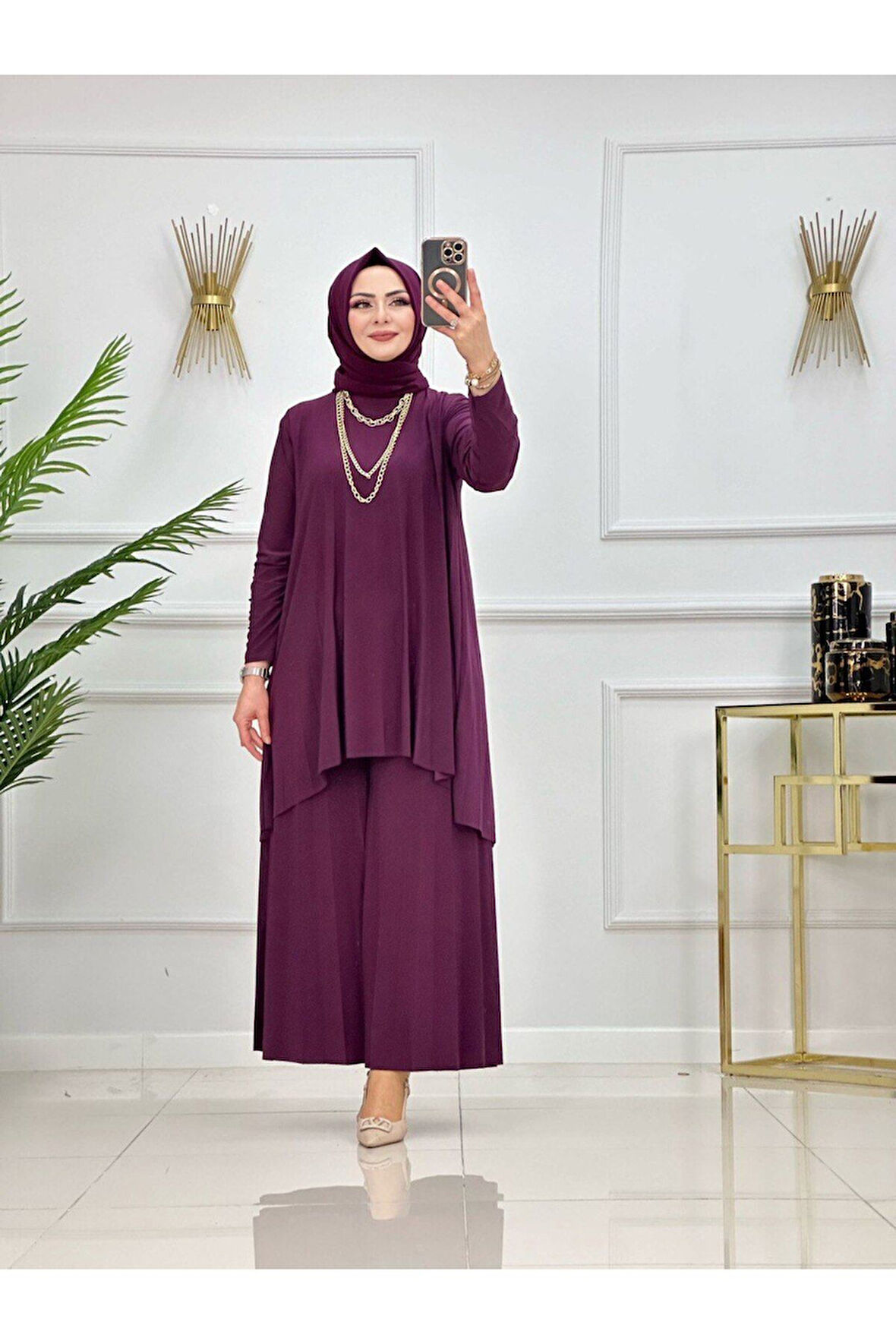 Kadın Tesettür Takım 2'Li Tunik & Pantolon Takımı