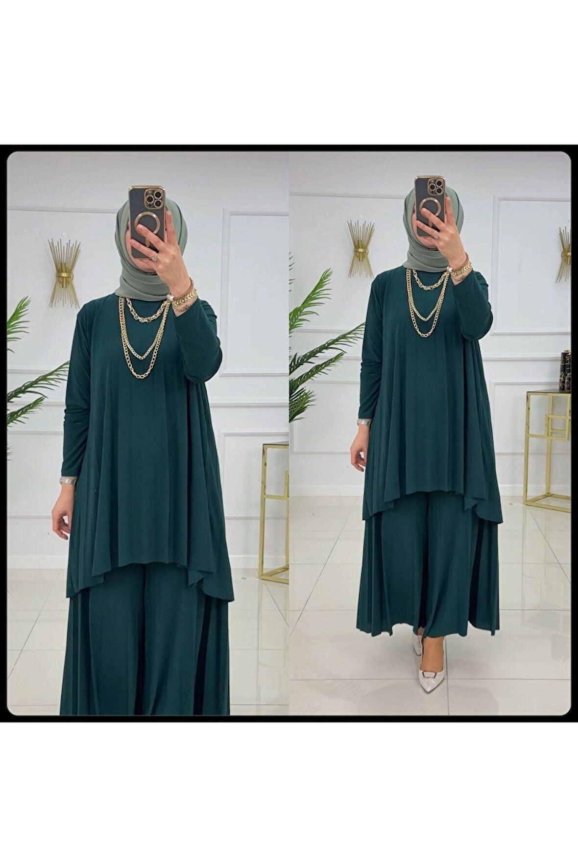 Kadın Tesettür Takım 2'Li Tunik & Pantolon Takımı