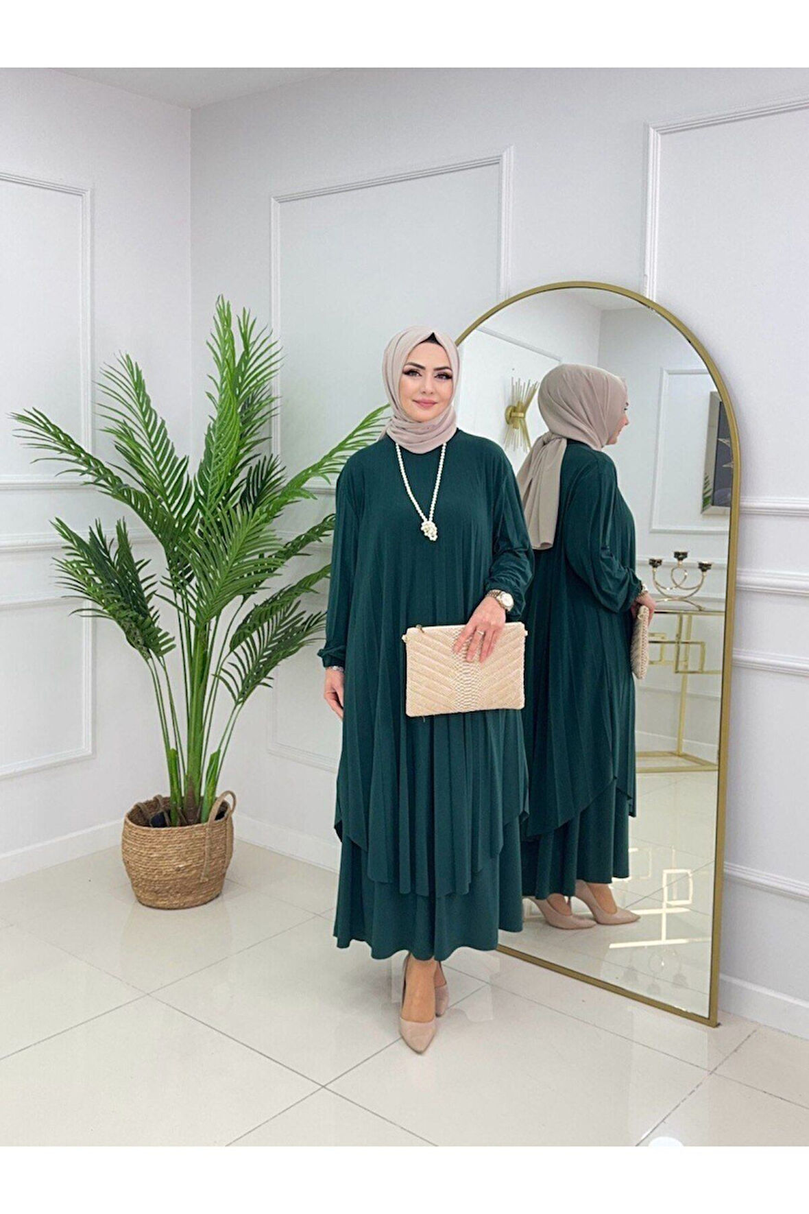 Kadın Tesettür Takımı 2'Li Takım Etek & Tunik