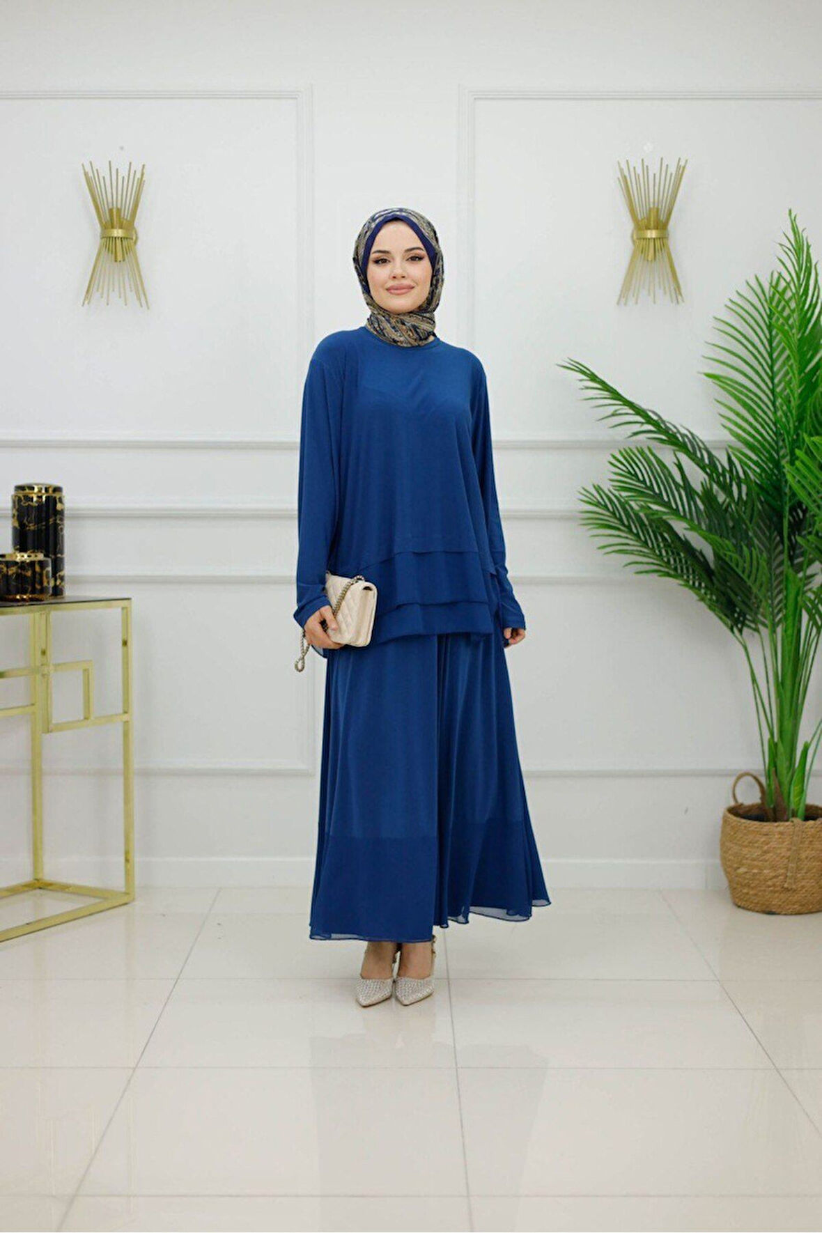 Kadın Tesettür Takım 2'Li Etek & Bluz Takımı