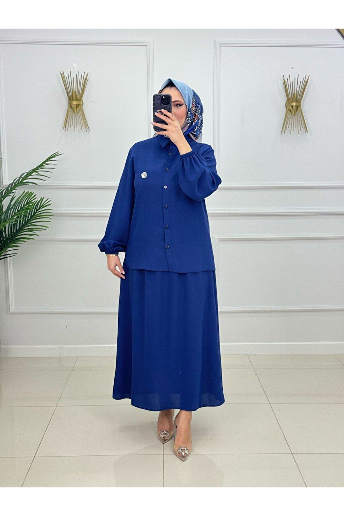 Kadın Tesettür Takımı 2'Li Gömlek & Etek Takımı