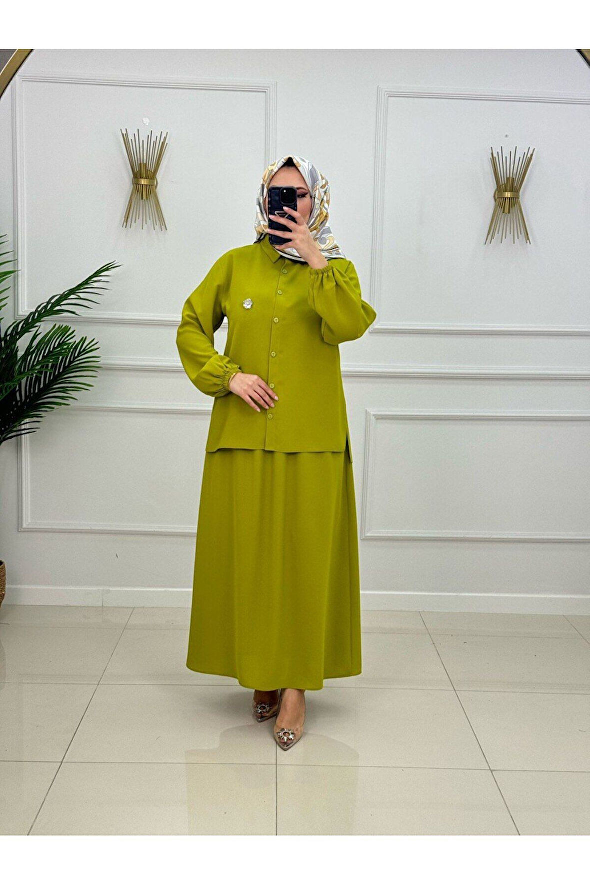 Kadın Tesettür Takımı 2'Li Gömlek & Etek Takımı