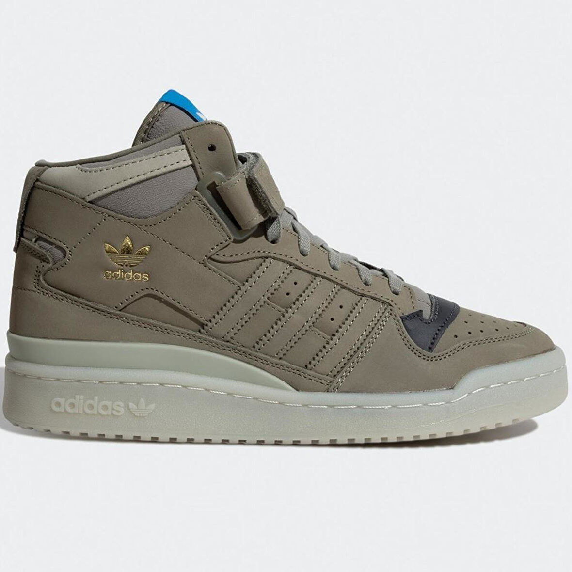 Adidas Orijinal Forum Mid Leather Sneaker Bilekli Hakiki Deri Günlük Spor Ayakkabı Haki