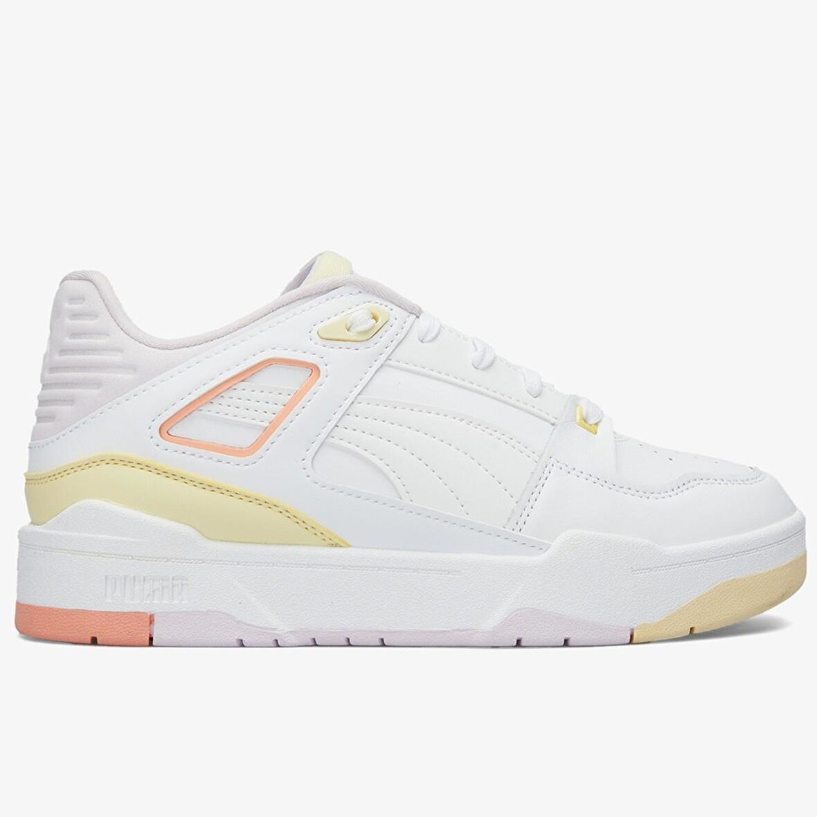 Puma Slipstream Women White Yellow Leather Sneaker Beyaz Sarı Kadın Hakiki Deri Günlük Spor Ayakkabı
