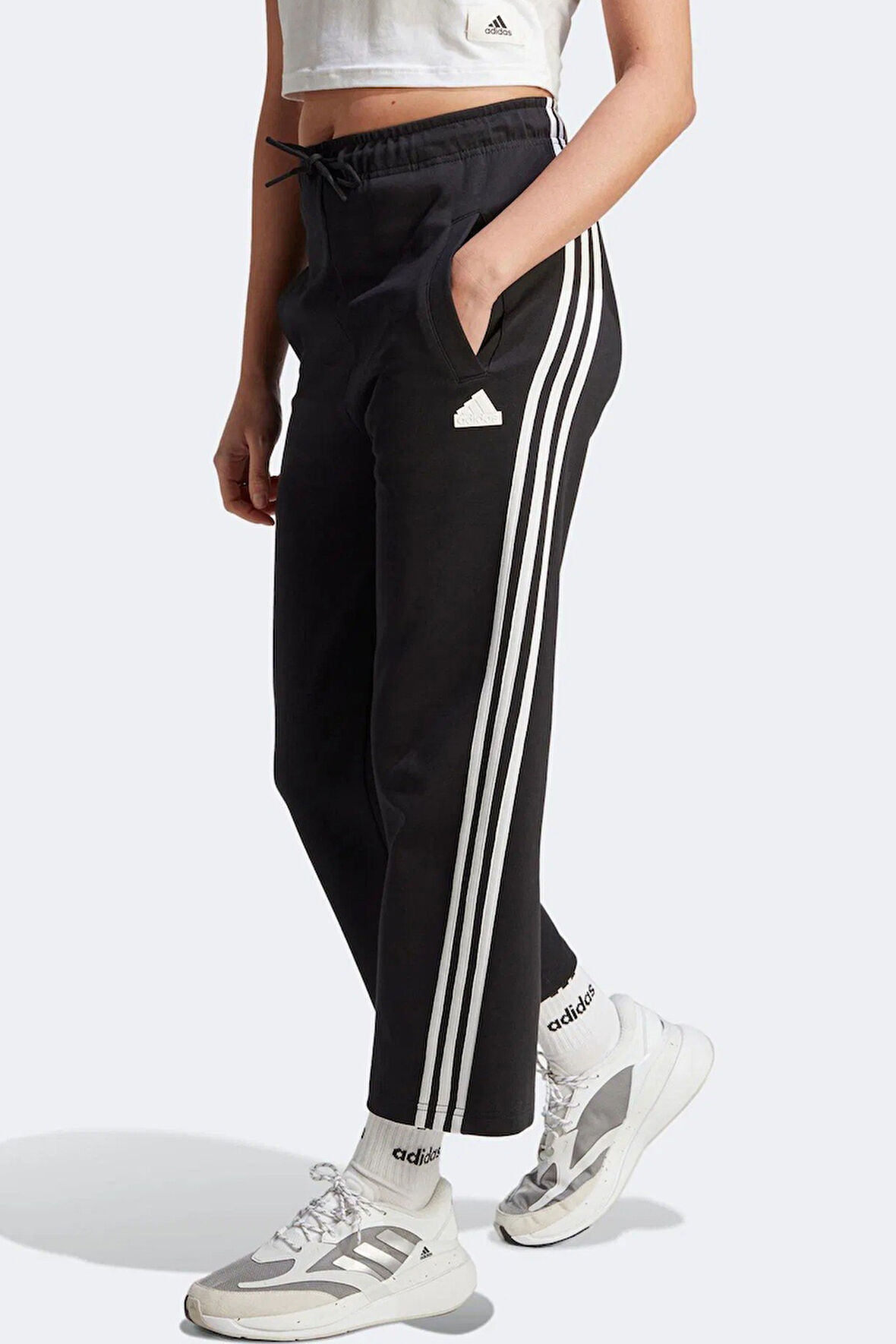 Adidas Sportswear Future Icons Three Stripes Open Hem Pant Sweatpants Kadın Eşofman Altı Siyah