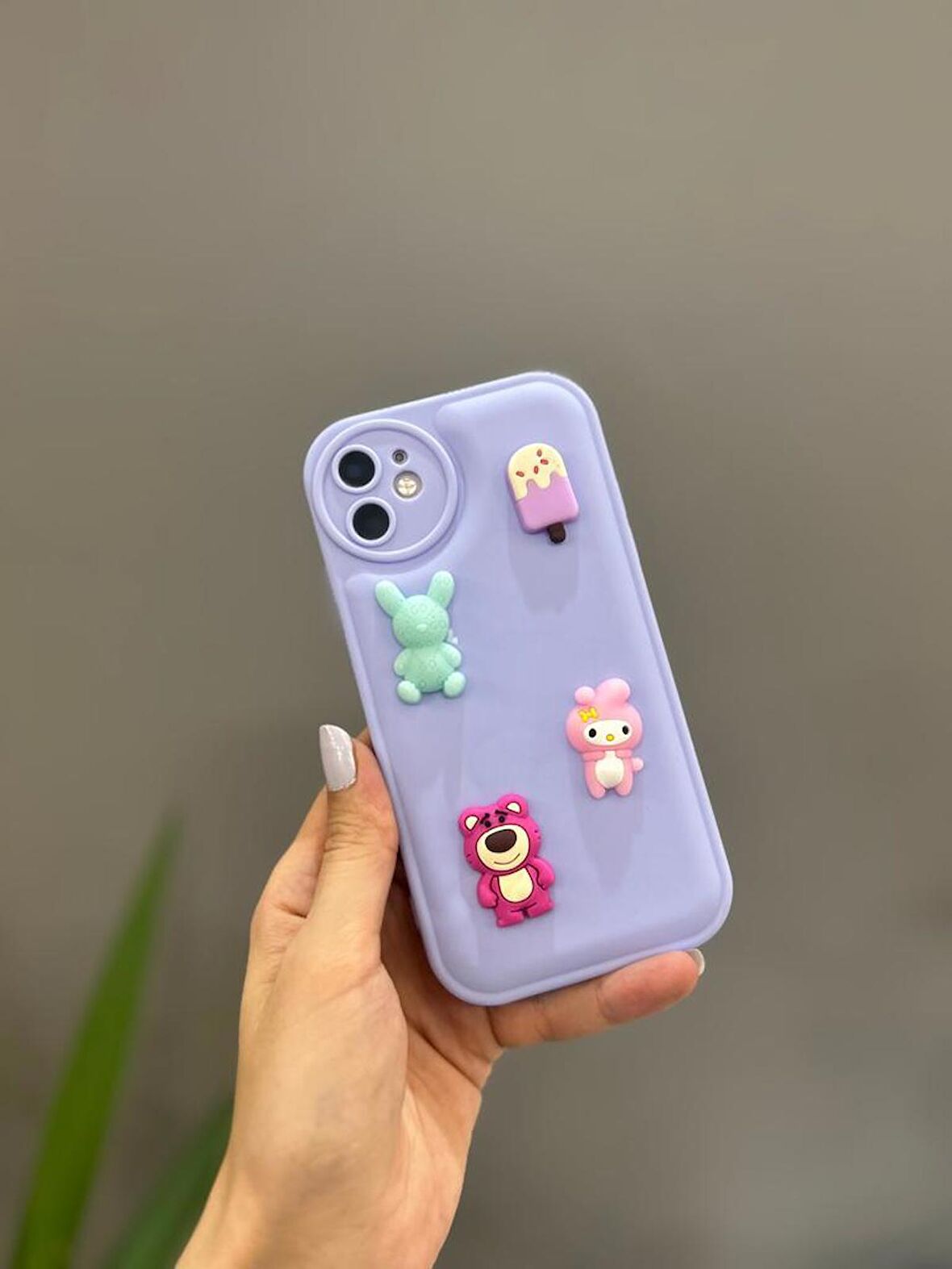 Iphone 11 Uyumlu Sevimli Ayıcıklı Puf Kılıf 