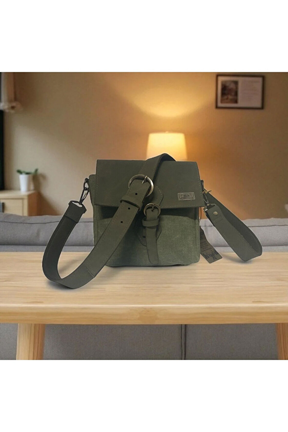 Kaliteli Su Geçirmez Unisex Küçük Kanvas Günlük Postacı Çantası 20 cm x 20 cm