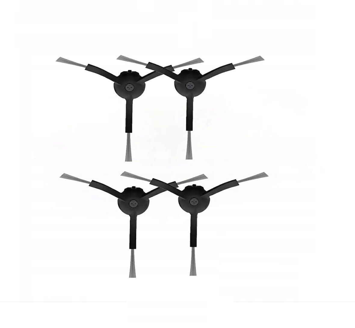 srfn ticaret Roborock S8, S8+, S8 Pro Ultra, Q5, Q5 Pro+, Q8, Q8 Max+ Uyumlu Yan Fırça - 4 Adet