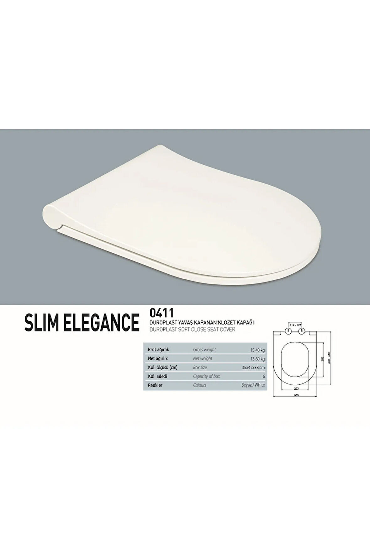 Slim Elegance Droplast Klozet Kapağı