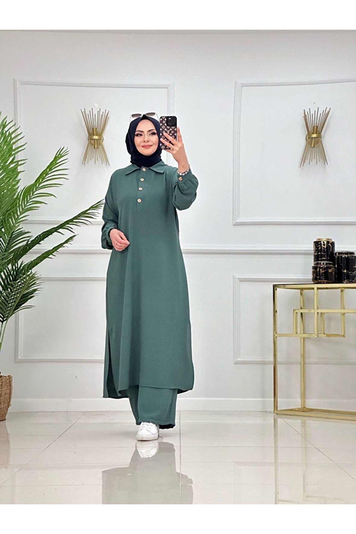 2'Lİ Tesettür Pantolon Elbise Takımı