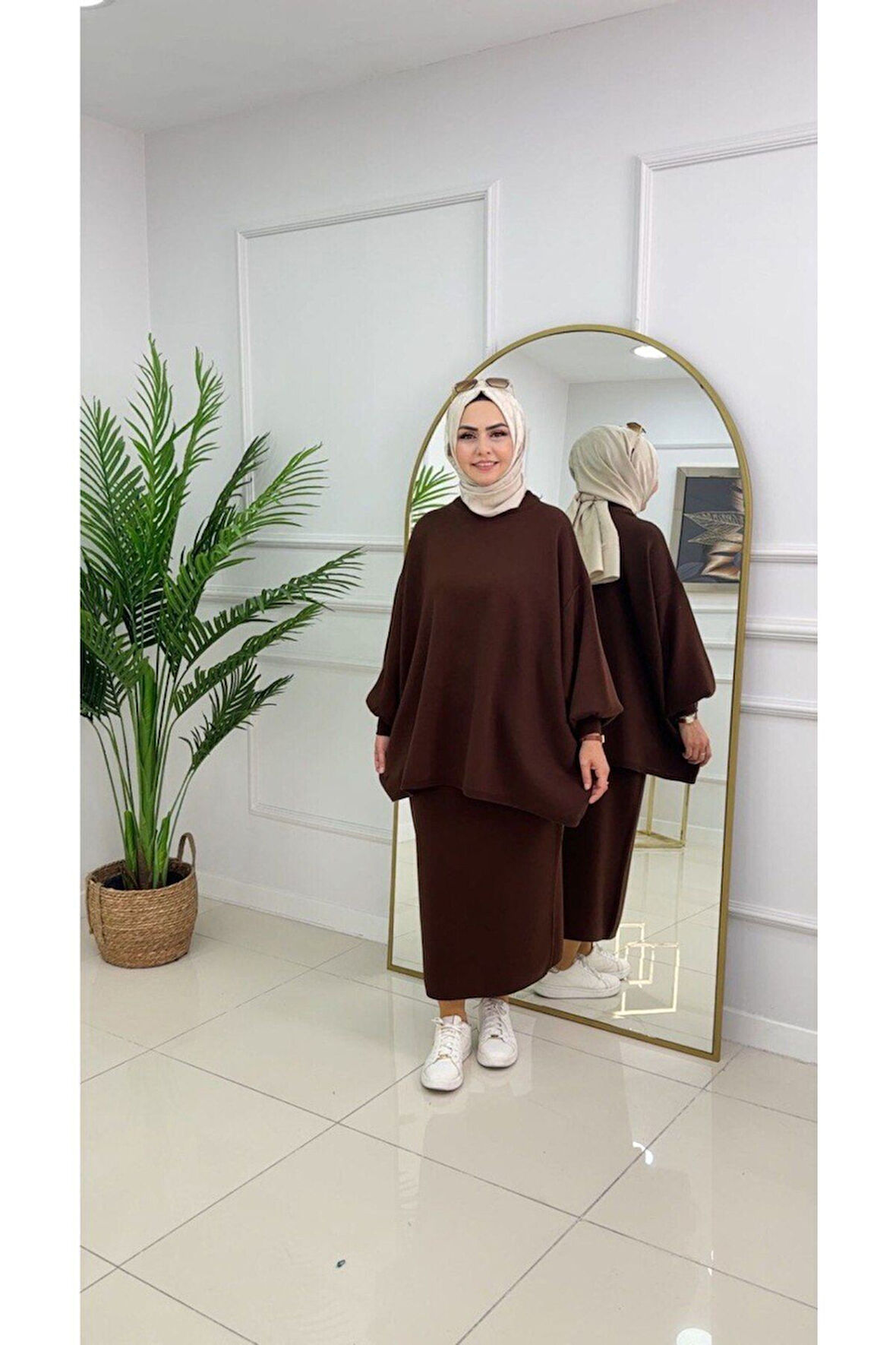 TESETTÜR ETEK TUNİK TAKIMI TRİKO BOL KESİM TAKIM