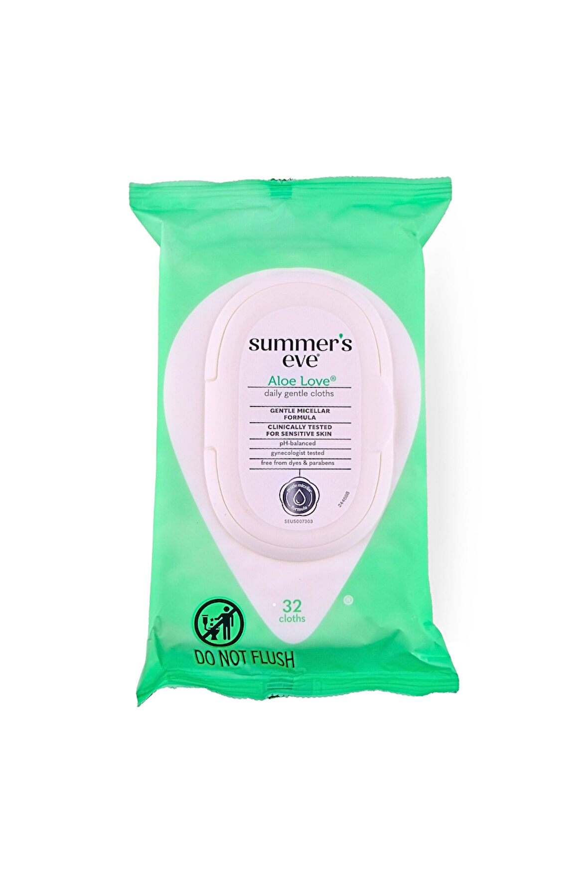 Summer's Eve  Aloe Love (Hassas Ciltler için Temizleme Bezleri) 32 Adet