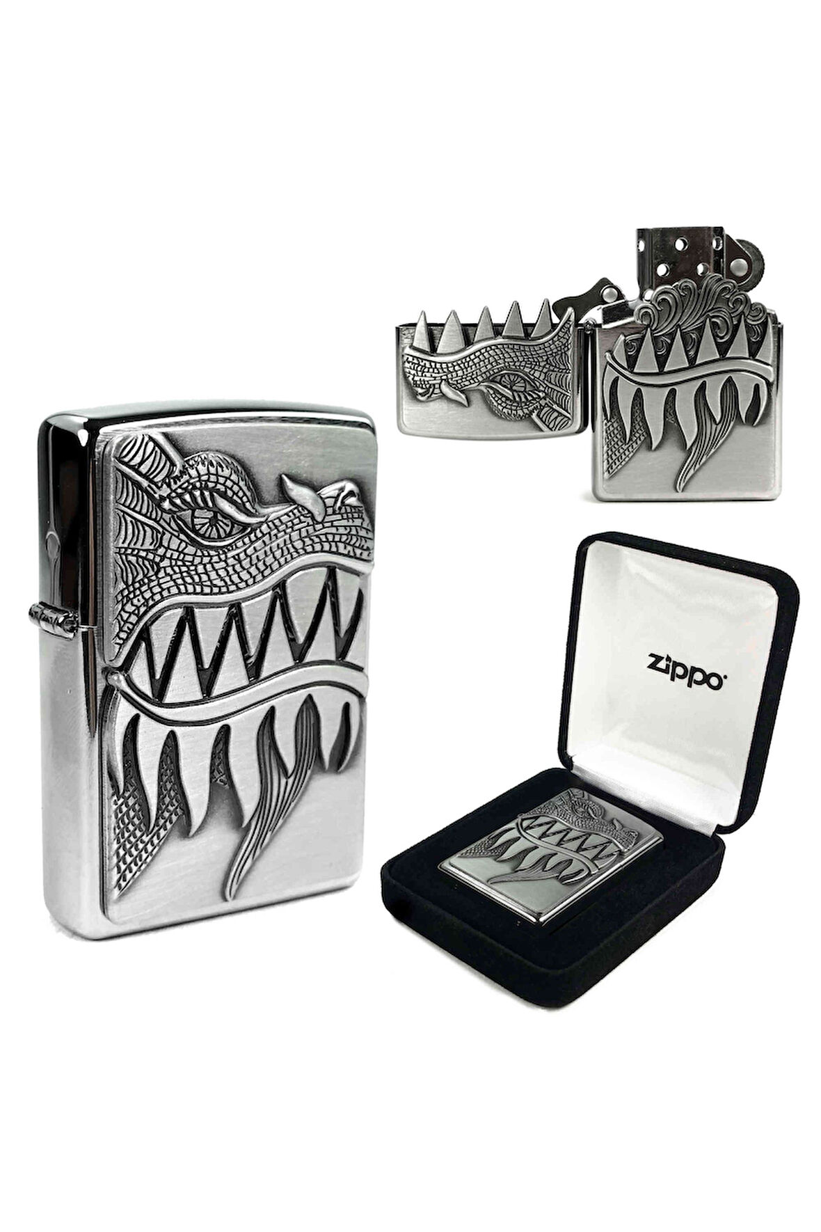 Zippo Çakmak 3 Boyutlu Ejderha Fire Breathing Dragon 28969-000004