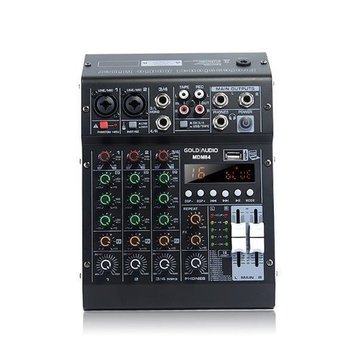 MDM 84 4 Kanal Deck Mikser - Gold Audio