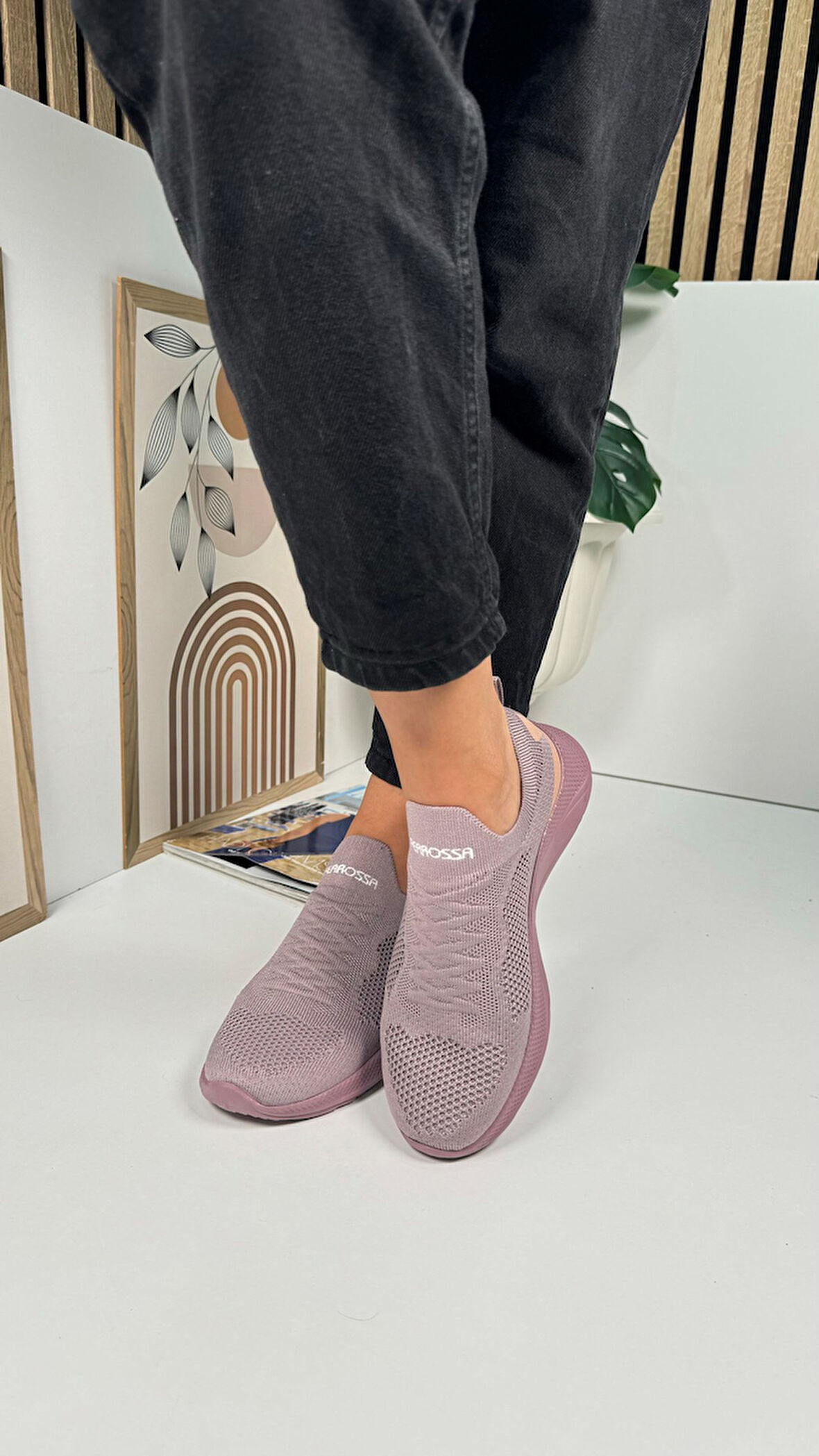 Günlük Unisex Sneaker Slip-On Nefes Alabilen Hafif Yürüyüş Bağcıksız Esnek Spor Ayakkabı 041F