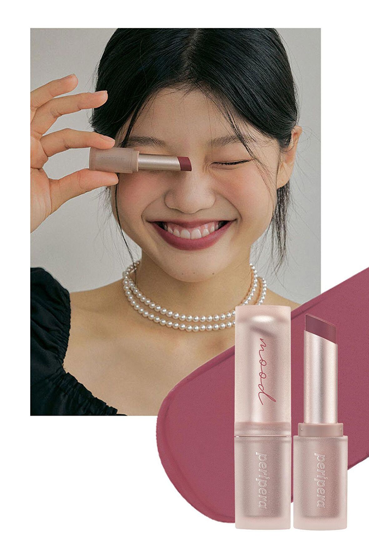 Mat Bitişli ve Uzun Süre Kalıcı Stick Ruj Peripera Ink Mood Matte Stick (13 Hard At Plum)