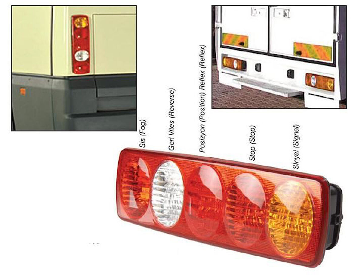 STOP LAMBA NEKO TİP PLAKA LAMBASIZ FORD TRANSIT V184(10AD)