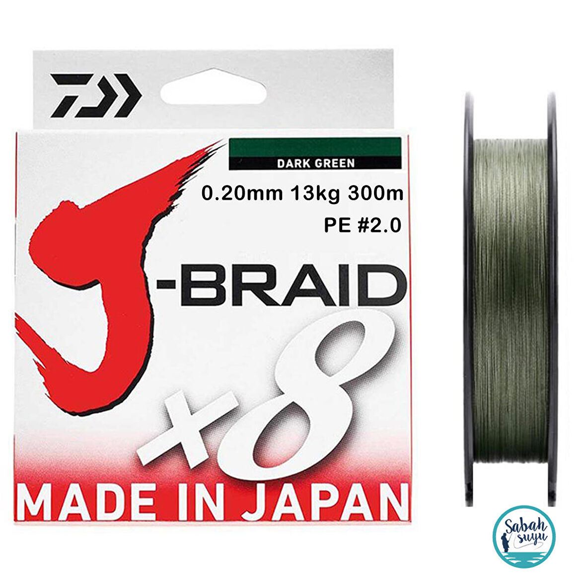 Daiwa J Braid PE 8X İp Misina 0.20mm 13kg 300mt Koyu Yeşil