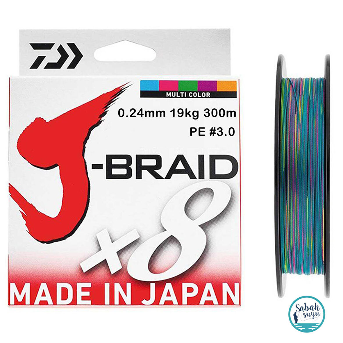 Daiwa J Braid PE 8X İp Misina 0.24mm 19kg 300mt Multicolor