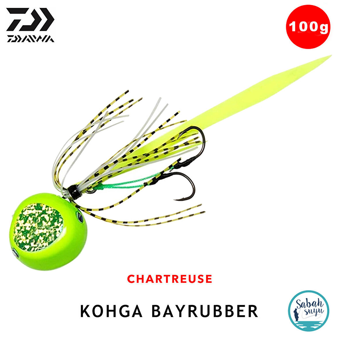 Daiwa Kohga Bayrubber Tai Rubber 100gr Chartreuse