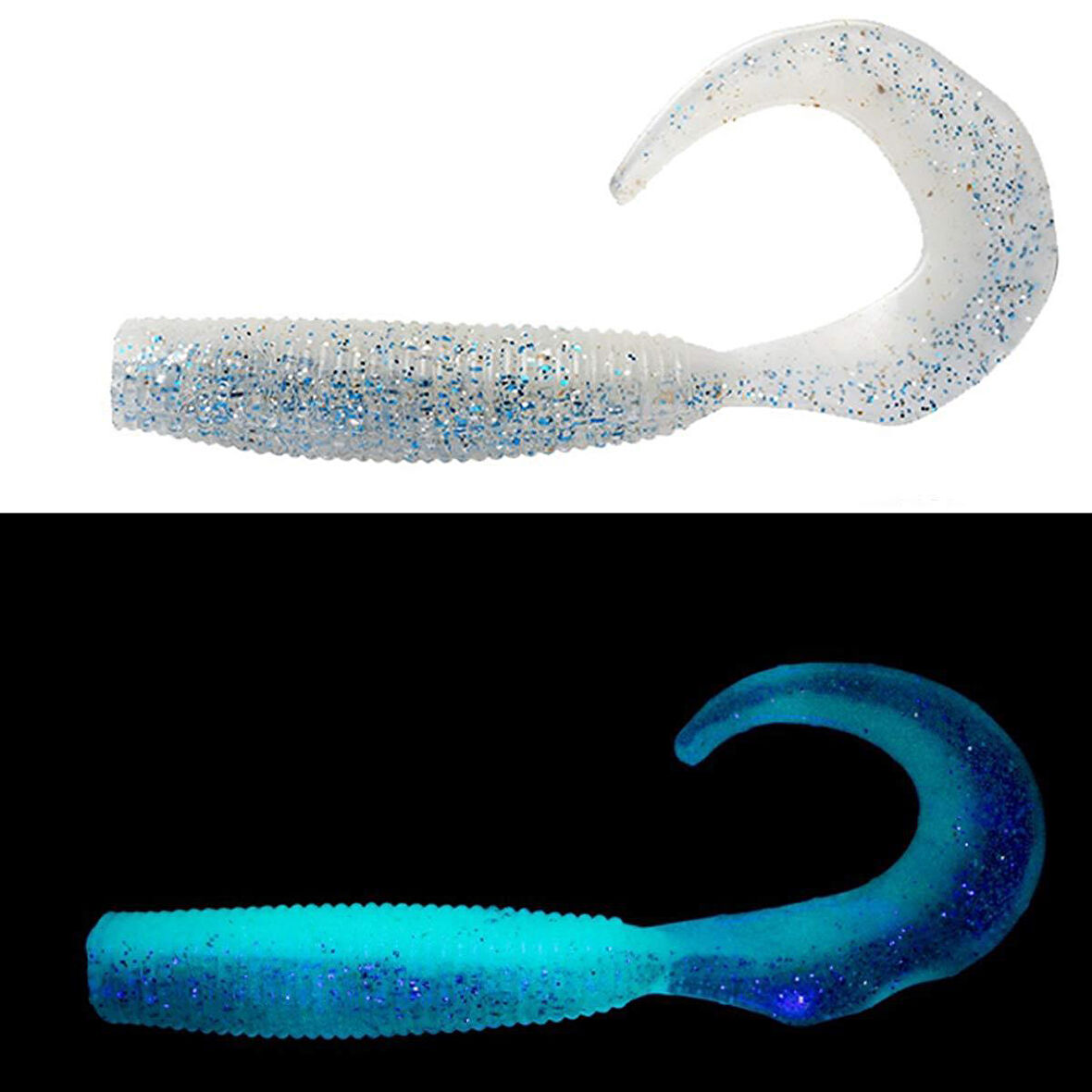 Daiwa Bait Junkie Grub 88 mm Floating Silikon Yem WhiteWash Glow