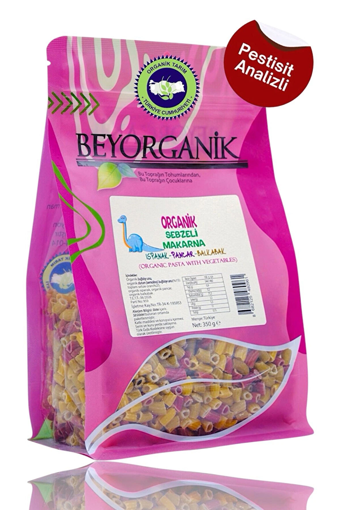 Organik Çocuk Makarna Sebzeli %15 Sebzeli 350gr