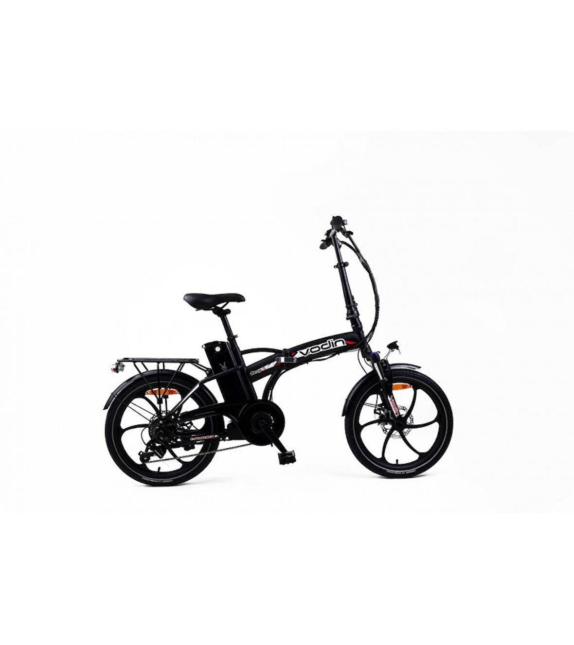 Vodin Beep 5 Elektrikli Katlanır Bisiklet (Siyah-Kırmızı)