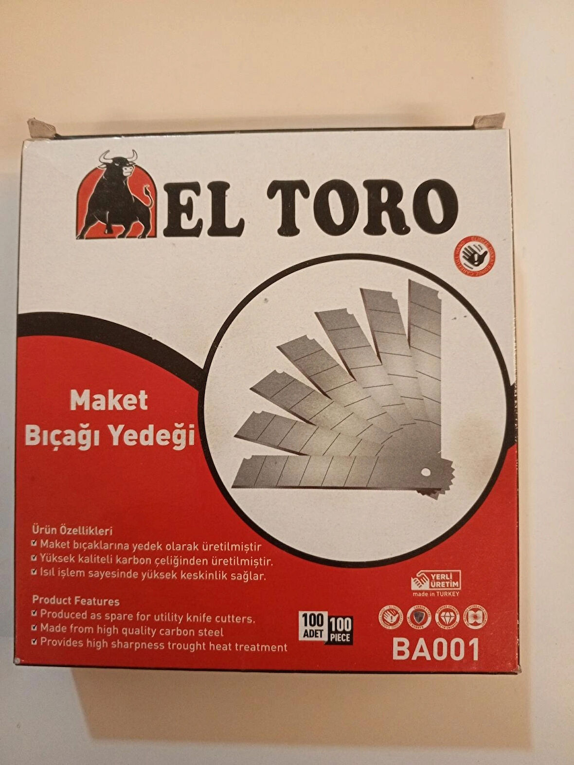 MAKET BIÇAĞI YEDEĞİ 10 LU x 10 PK. = 100 ADET