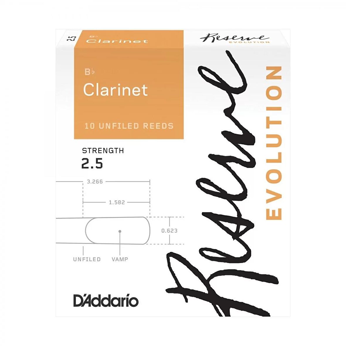 D'addario Woodwinds Reserve Evolution Dce1025 Sib Klarnet Kamışı No:2.5