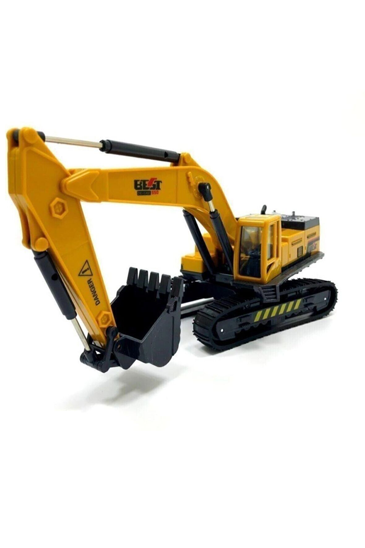 Vinç Ekskavatör Kepçe Metal Oyuncak Iş Makinesi Sürtmeli Araçlar Oyuncak Kepçe Oyuncak Ekskavatör