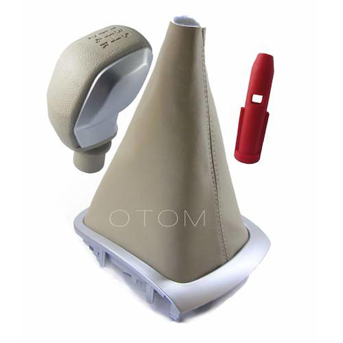 Renault Megane 3 Bej Vites Körüğü ve Spor Vites Topuzu Takımı (Krem)