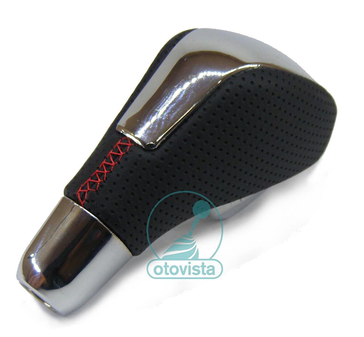 Renault Megane 3 - Fluence Otomatik Deri Vites Topuzu (Kırmızı Dikiş-Delikli Deri)