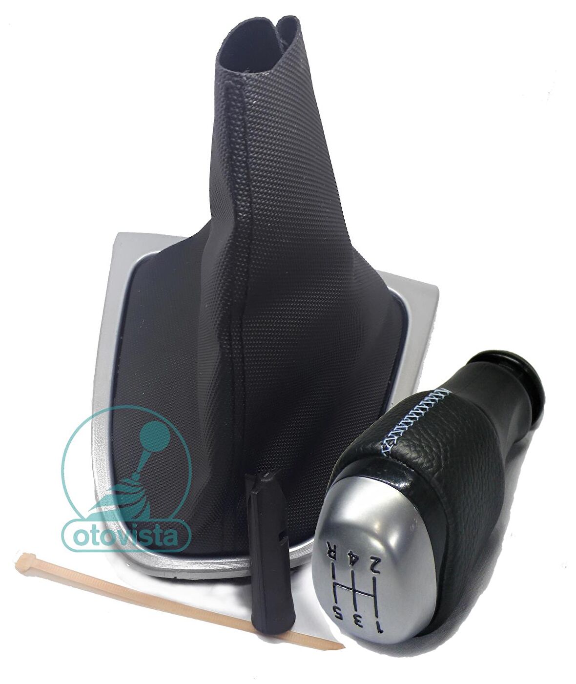 Renault Clio 4 Deri Vites Topuzu Ve Vites Körüğü (Mavi Dikişli)