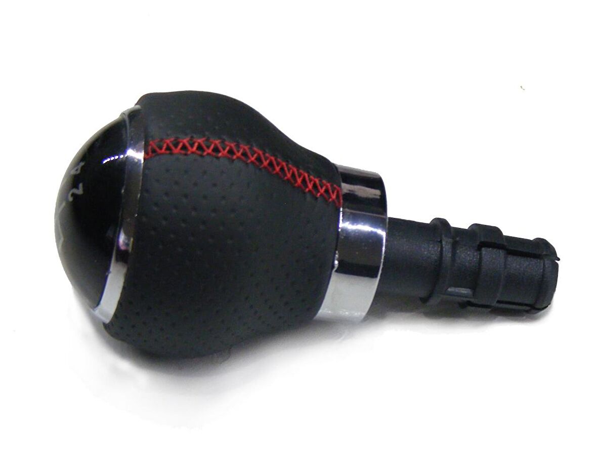 Golf 5 - Golf 6 Deri Vites Topuzu (5 İleri - Kırmızı Dikişli )