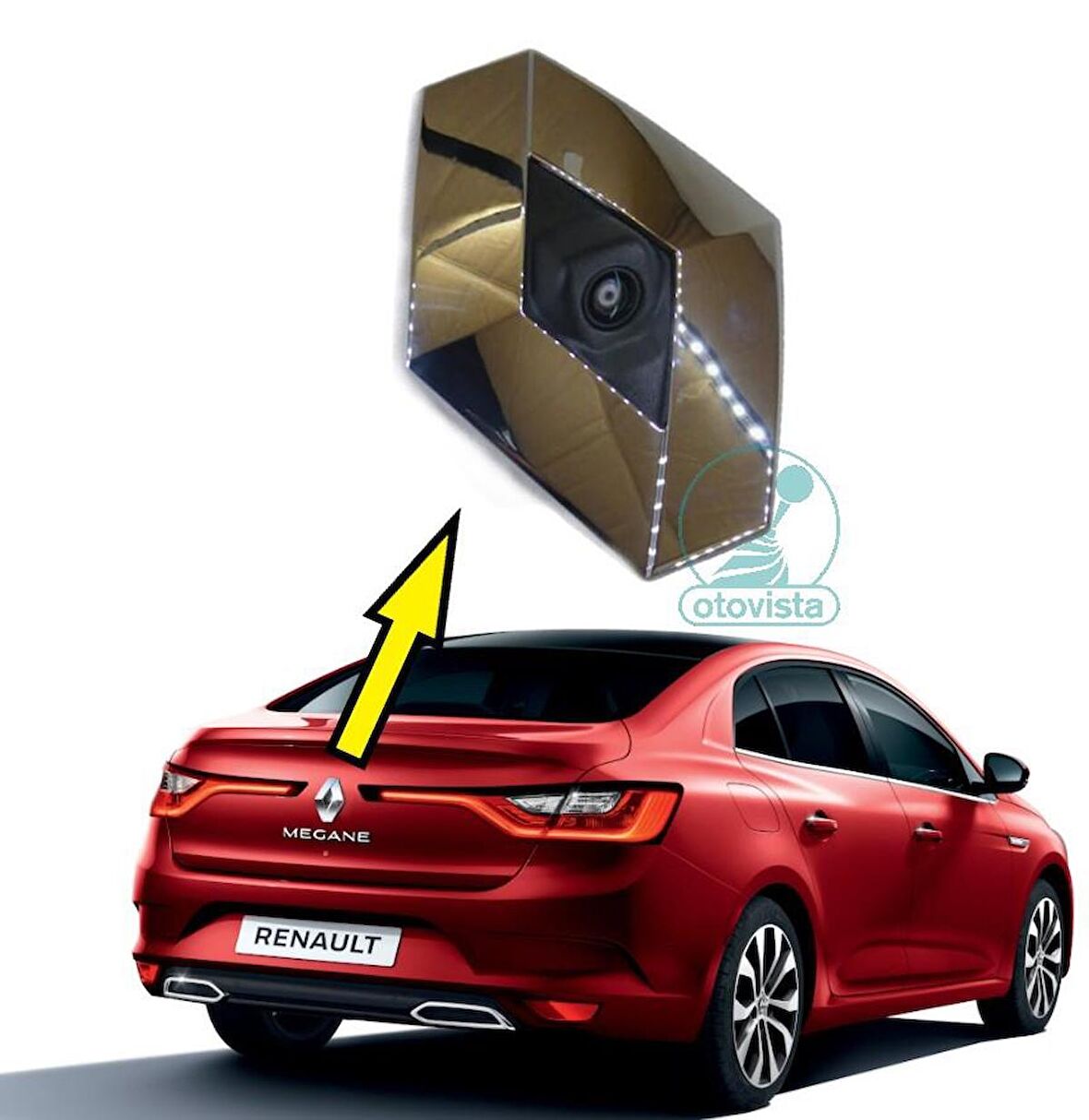 Megane 4 Clio 5 Talisman Captur Renault Logo İçi Geri Görüş Kamerası (Orjinal-Mais) 