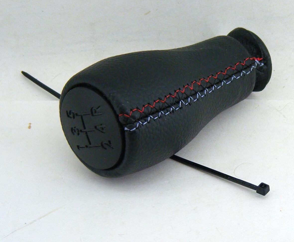 Fiat Fiorino Deri Vites Topuzu 2008-2018 (Mavi-Kırmızı Dikişli)