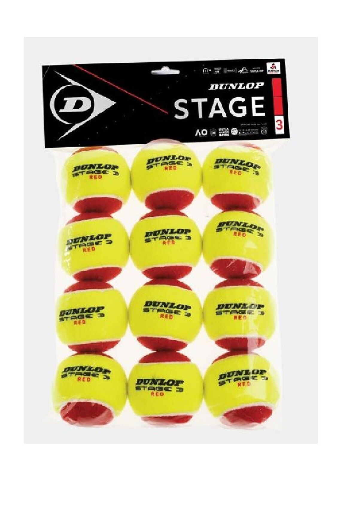Dunlop Stage 3 Kırmızı 12 li Tenis Topu