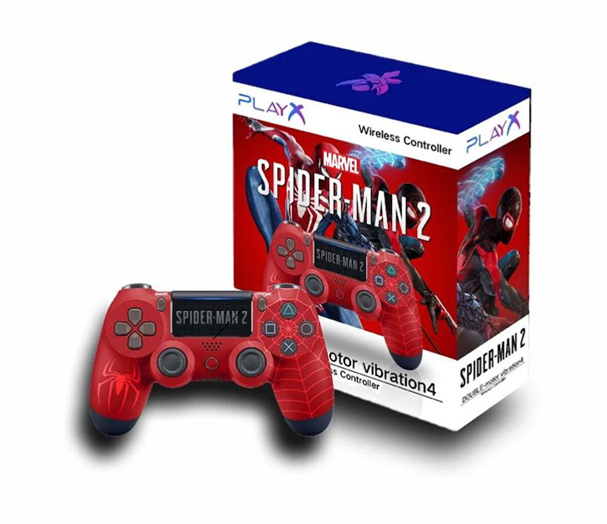 KONSOL PLUS PS4 DUALSHOCK 4 KABLOSUZ  SPİDERMAN 2 DESENLİ