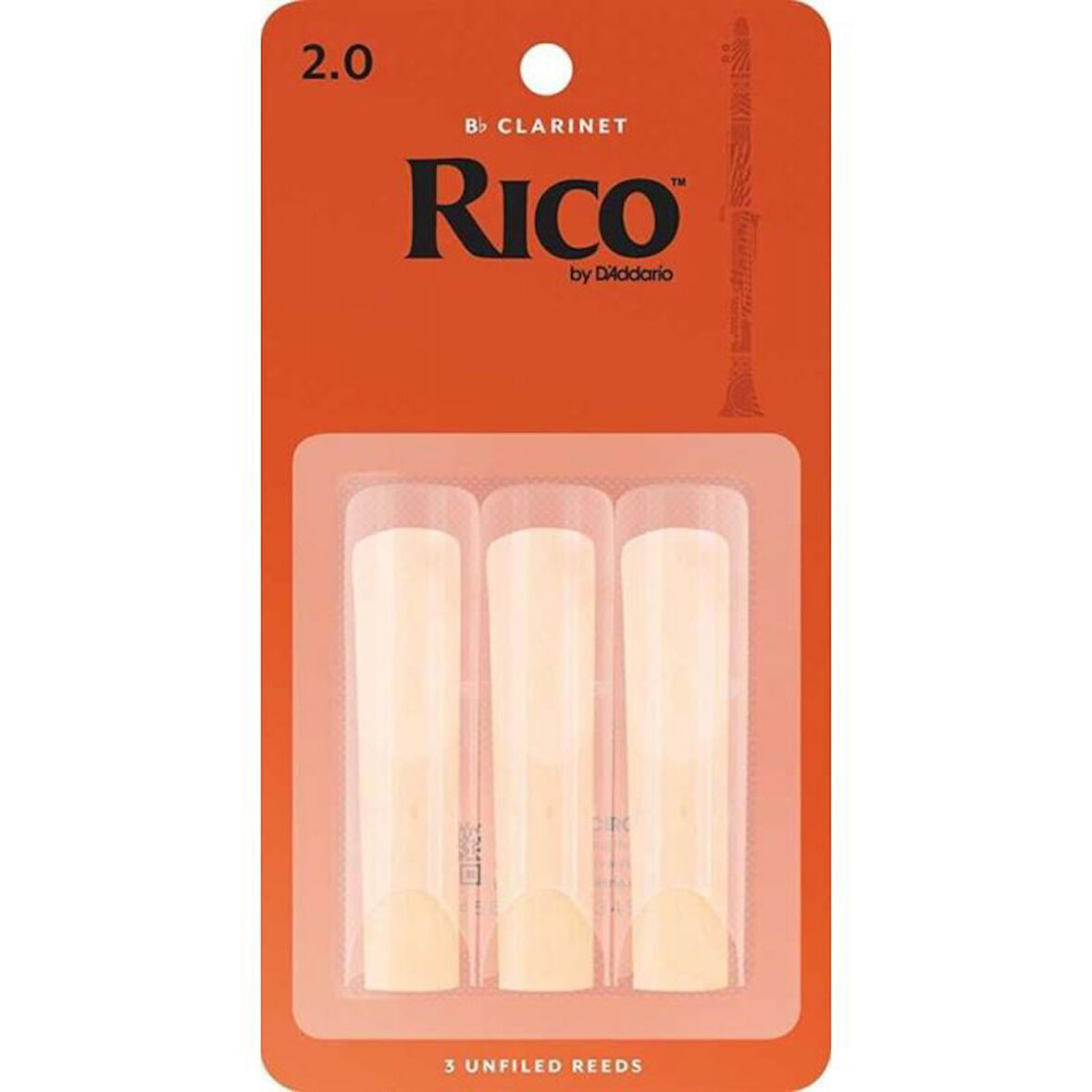 D\'Addario Woodwinds Rico RCA0320 Sib Klarnet Kamışı (3 lü) No:2