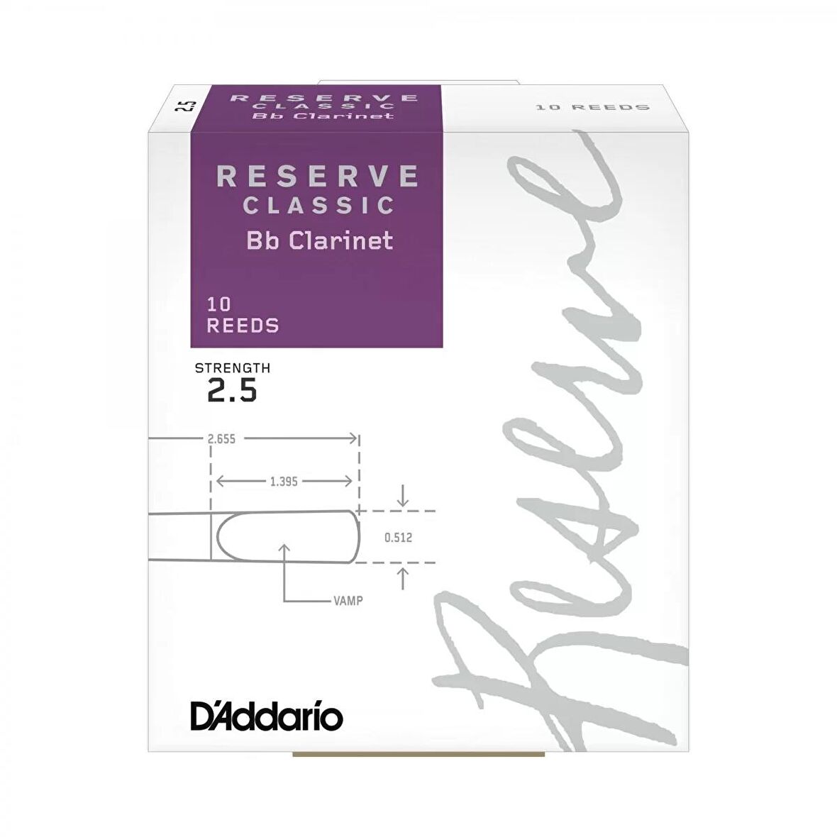 D'addario Woodwinds Reserve Classic Dct1025 Sib Klarnet Kamışı No:2.5
