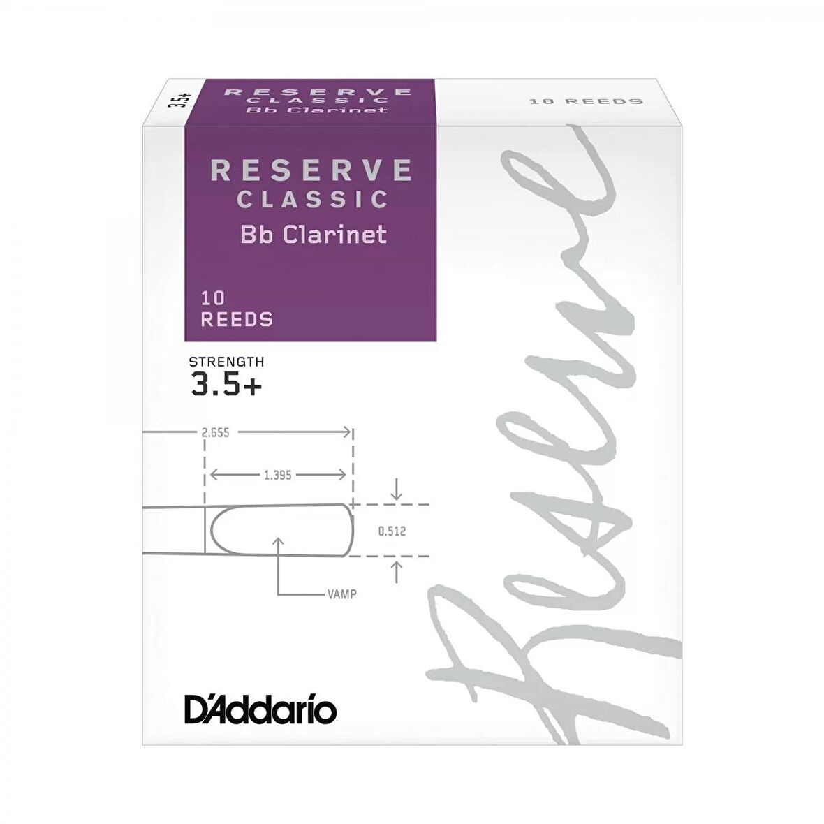 D'addario Woodwinds Reserve Classic Dct10355 Sib Klarnet Kamışı No:3.5+