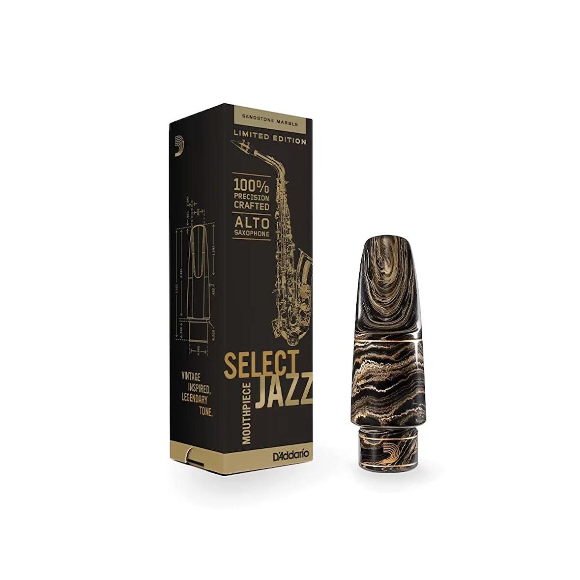 D'addario Woodwinds Select Jazz D8m Marble Alto Saksafon Beki