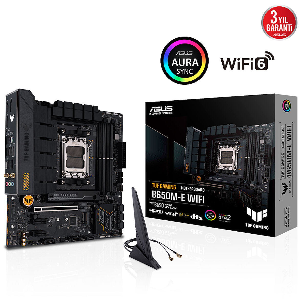 ASUS TUF GAMING B650-E WIFI DDR5 8000+(OC) DP HDMI ATX AM5