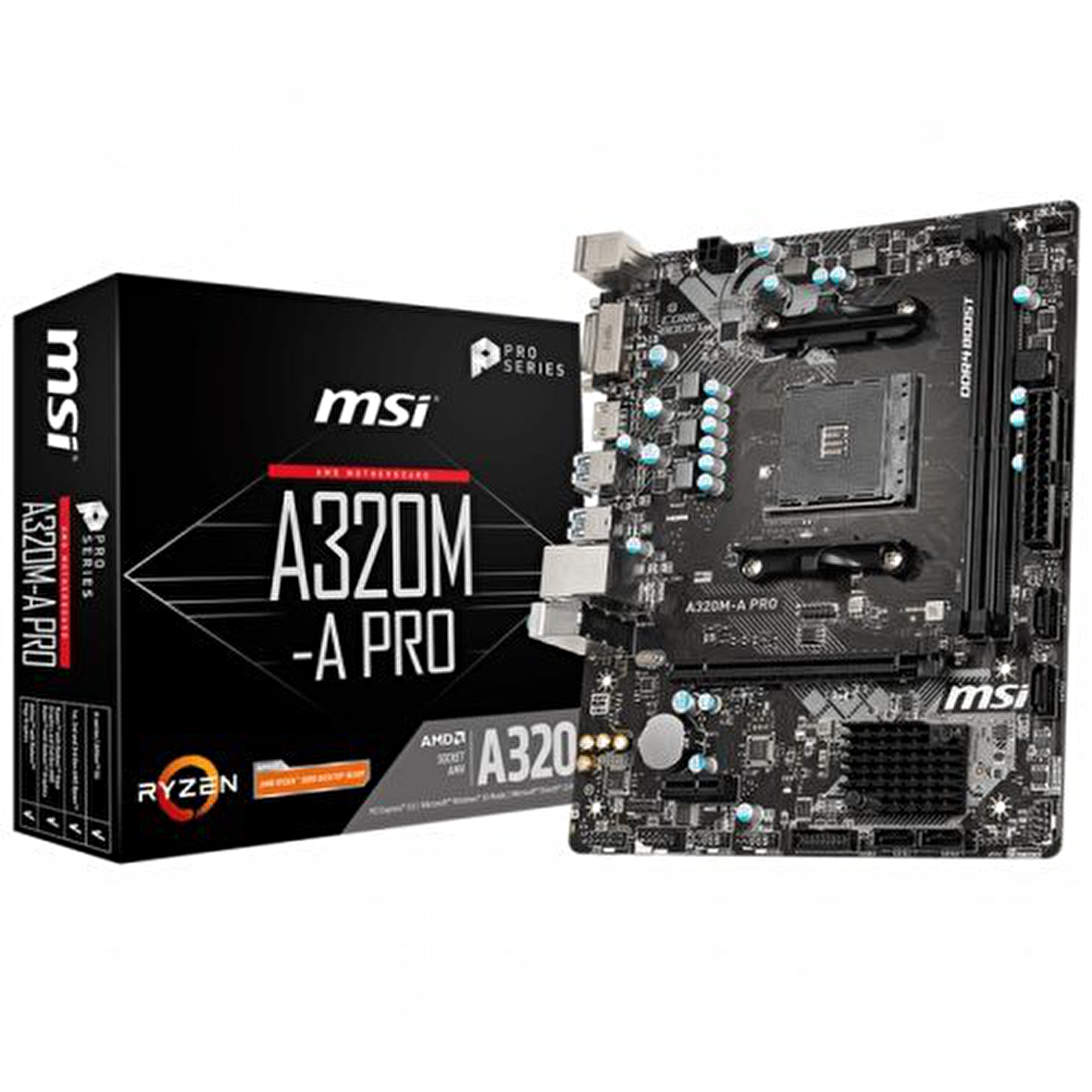 MSI A320M-A Pro AMD A320 AM4 DDR4 3200 MHz Masaüstü Anakart