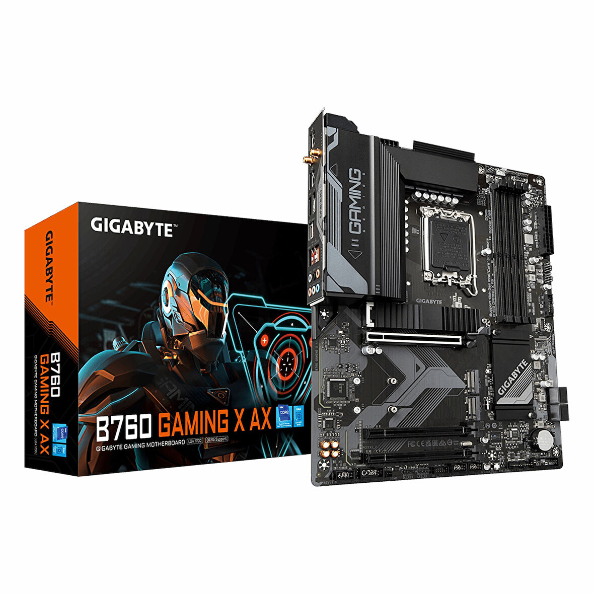 Gigabyte B760 Gaming X AX WiFi DDR5 (7600MHz)OC M.2 HDMI/DP/USB-C PCIe 4.0 1700P ATX Anakart